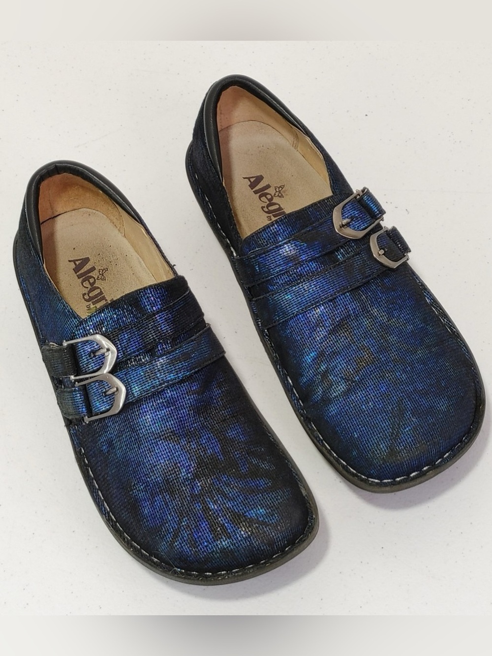Alegria Alli Blue Twist Professional Slip-on Loafers EU 39 US Women 9-9.5